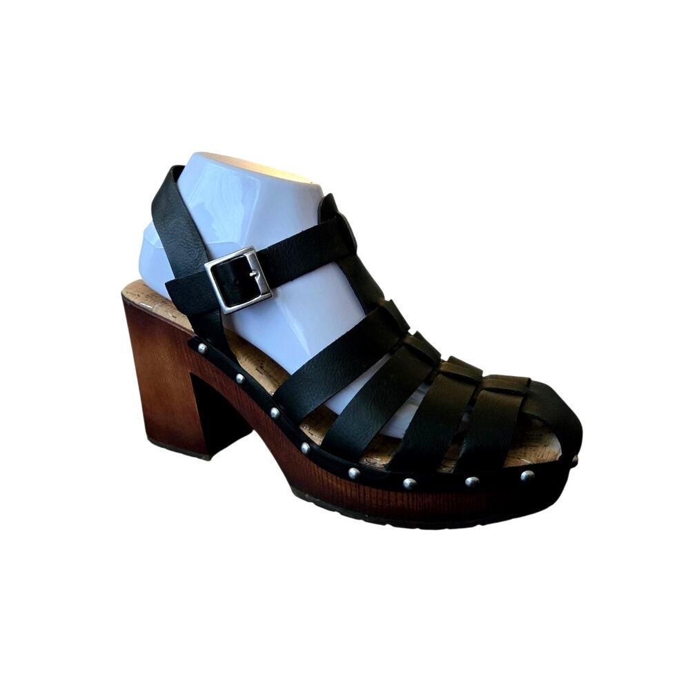 Boho Platform Fisherman Sandal 9 Faux Leather Studded Korks by Kork-Ease Whitney